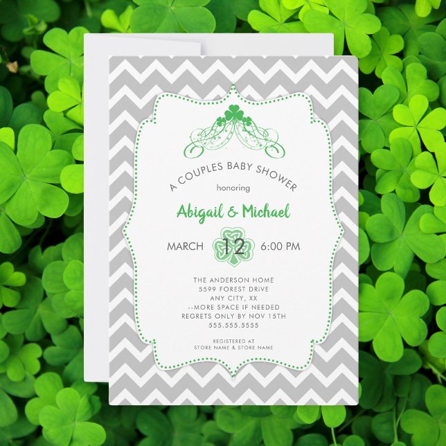 St Patrick's Day IRISH couples baby shower invites (Creator Uploaded)