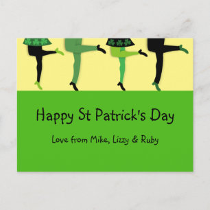 St Patrick's Day Irish Dancers' Legs Postcard