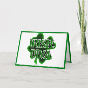 St. Patrick's Day Irish Diva Note Card