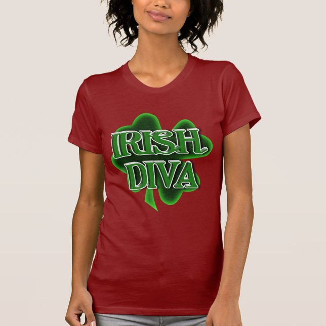 St. Patrick's Day Irish Diva T-Shirt (Front)