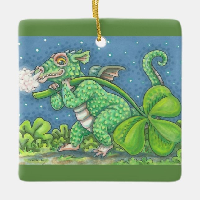 ST. PATRICK'S DAY IRISH DRAGON ORNAMENT Square (Front)