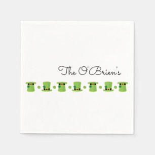 St Patricks Day Irish Family Name Paper Napkin