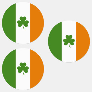 St Patrick's Day Irish Flag with Shamrock Clover