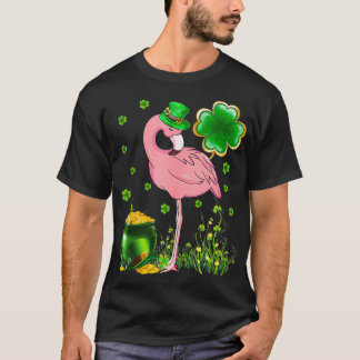 St Patricks Day Irish Flamingo Shamrock Saint Patt T-Shirt
