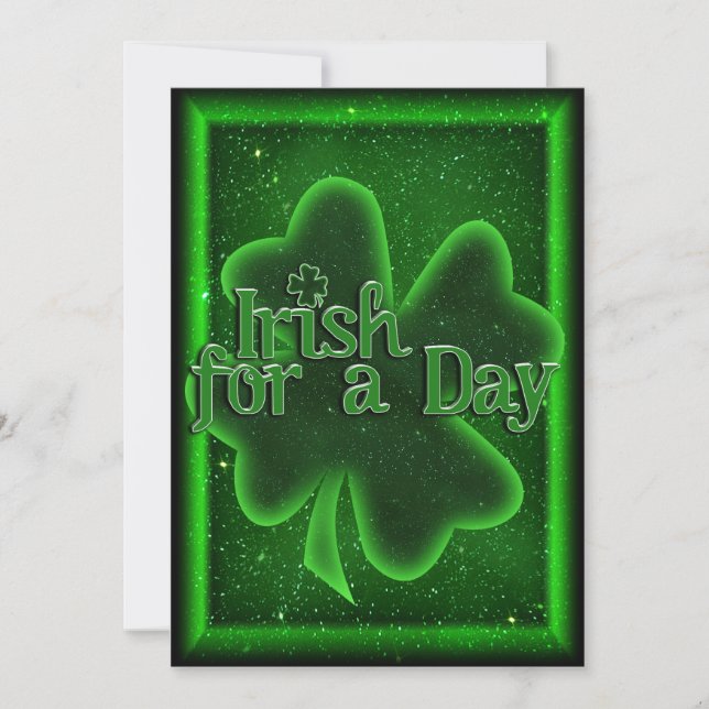 St. Patrick's Day Irish For A Day Invitation (Front)