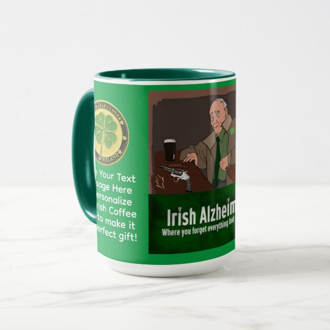  St Patrick's Day Irish Gangster Personalised Gift Mug (Front Left)