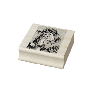 ST. PATRICK'S DAY IRISH GIRAFFE RUBBER STAMP