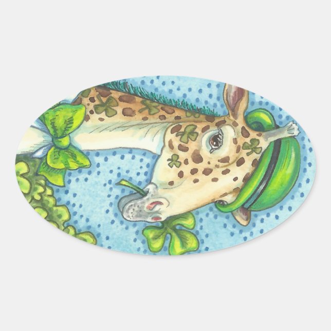 ST. PATRICK'S DAY IRISH GIRAFFE STICKERS *Sheet (Front)