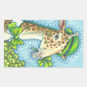 ST. PATRICK'S DAY IRISH GIRAFFE STICKERS *Sheet