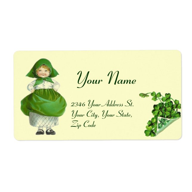 ST PATRICK'S DAY- IRISH GIRL AND SHAMROCKS (Front)