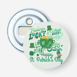 St. Patrick's Day Irish green lucky Shamrock Bottle Opener