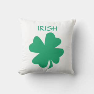 St Patrick's Day Irish Green Shamrock Leaf Gift Cushion