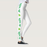 St Patrick's Day Irish Green Shamrock Leggings<br><div class="desc">St Patrick's Day Irish Green Shamrock Leggings.
Celebrate St Patrick’s Day and any day with these fun green and white leggings decorated with shamrocks and the words Irish Af.</div>