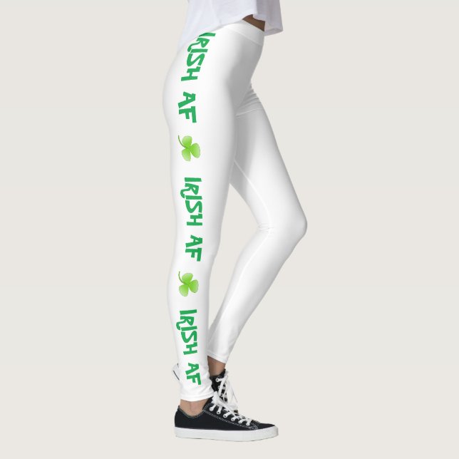 St Patrick's Day Irish Green Shamrock Leggings (Right)