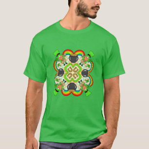 St Patrick's Day   Irish inspired Mandala   T-Shirt