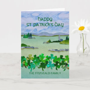 St Patrick's Day Irish Landscape Personalised Card
