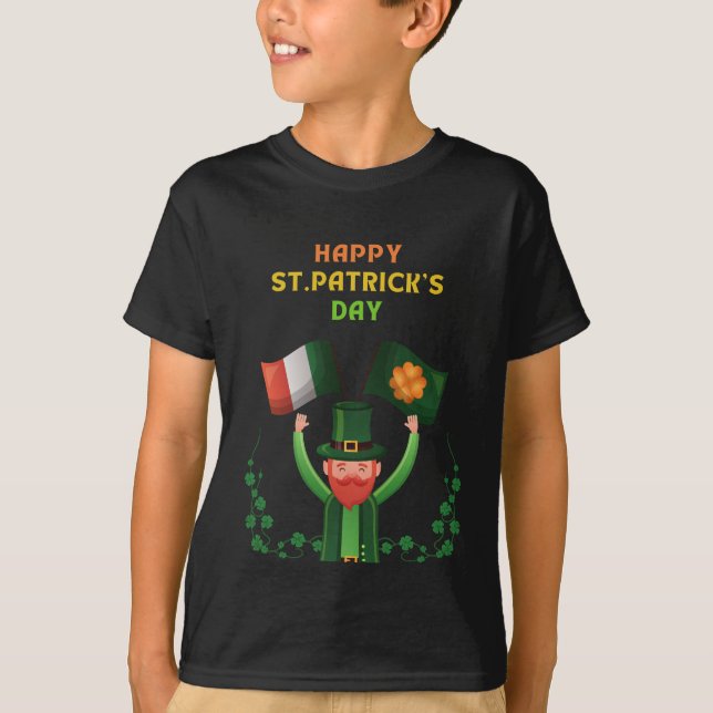 St. Patricks Day Irish- Lucky Irish Shamrock   T-Shirt (Front)