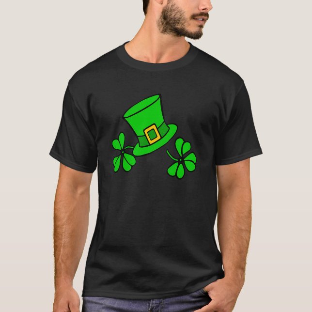 St Patricks Day Irish Lucky Shamrock Green C Patty T-Shirt (Front)