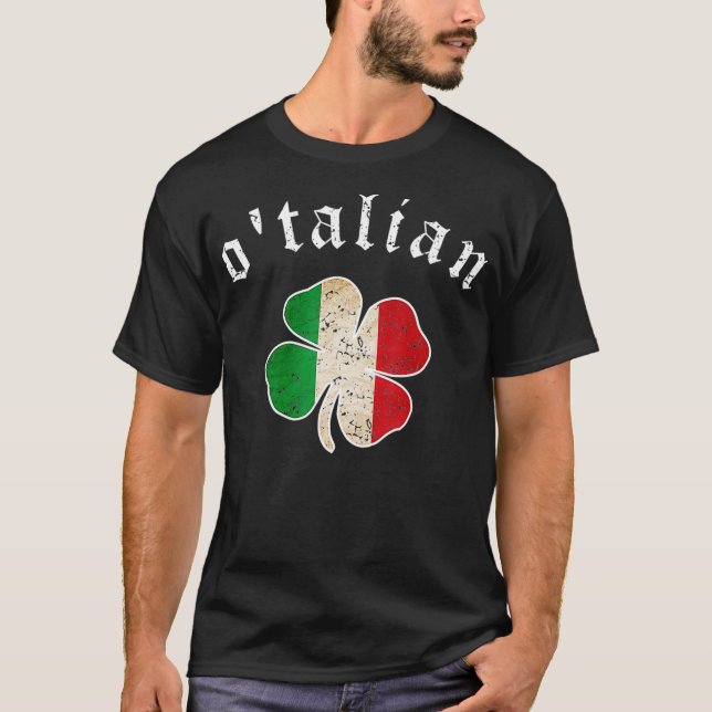 St Patricks Day  Irish Otalian Italy Shamrock T-Shirt (Front)