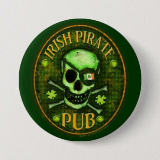 St. Patrick's Day Irish Pirate Pub Button