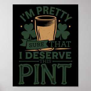 St Patricks Day Irish Pride Funny Shamrock Parade  Poster