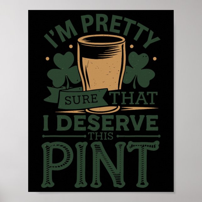 St Patricks Day Irish Pride Funny Shamrock Parade  Poster (Front)