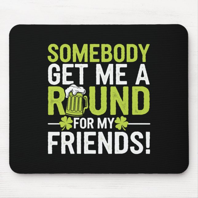 St Patricks Day Irish Pride Shamrock Parade Lucky  Mouse Mat (Front)