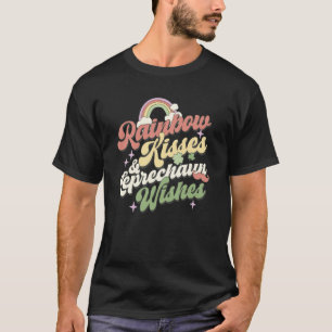 St Patricks Day Irish Rainbow Kisses And Leprechau T-Shirt