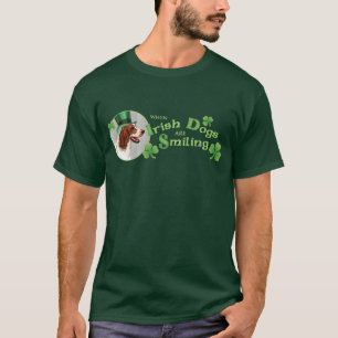St. Patrick's Day Irish Red & White Setter T-Shirt
