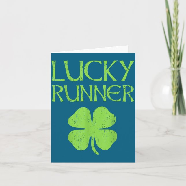St. Patrick's Day Irish Running For Lucky Runners  Card (Front)