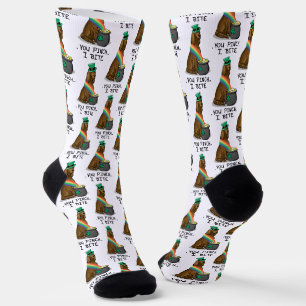 St. Patrick's Day Irish Setter Dog (red 1) Funny Socks