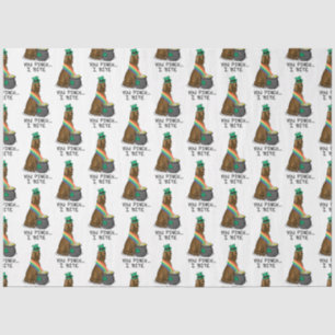 St. Patrick's Day Irish Setter Dog (red 1) Funny Tissue Paper