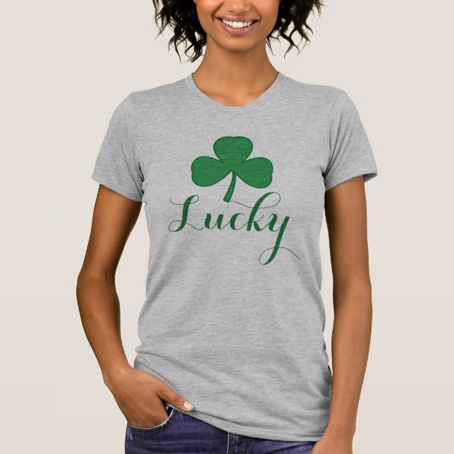 St. Patrick's Day Irish Shamrock T Shirt (Front)