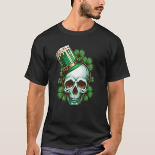 St Patricks Day Irish Skull Leprechaun C Shamrock T-Shirt