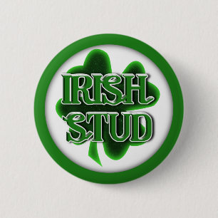St. Patrick's Day Irish Stud 6 Cm Round Badge