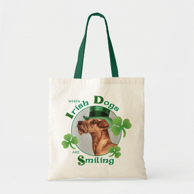 St. Patrick's Day Irish Terrier Tote Bag (Front)