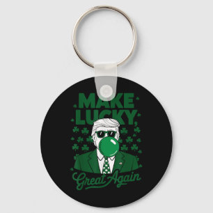 St. Patricks Day Irish Trump Bubble Gum Funny Key Ring