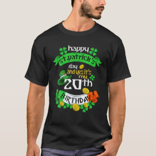 St Patricks Day Its My 20Th Birthday Born Irish 20 T-Shirt