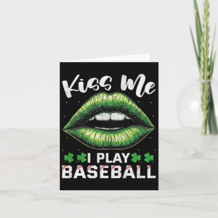St Patrick's Day Kiss Me I Play Sell Card