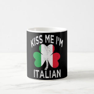 st patricks day kiss me im Italian Coffee Mug