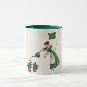 St. Patrick's Day Lady, Vintage Mug