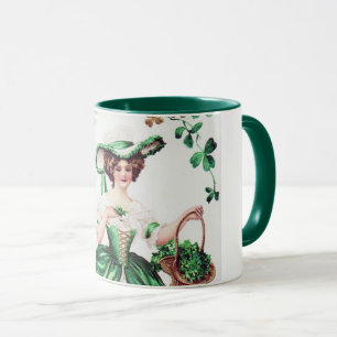 St. Patrick's Day Lady, Vintage Mug
