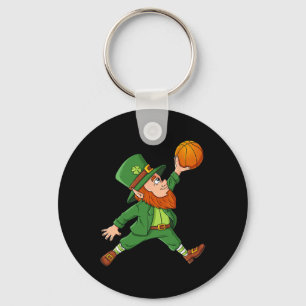 St Patricks Day Leprechaun Basketball Lucky Boys G Key Ring