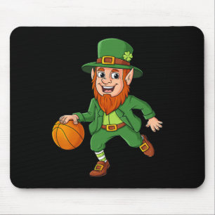 St Patricks Day Leprechaun Basketball Lucky Boys G Mouse Mat