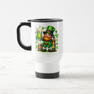 St. Patrick's Day Leprechaun Beer Design-65218 Travel Mug