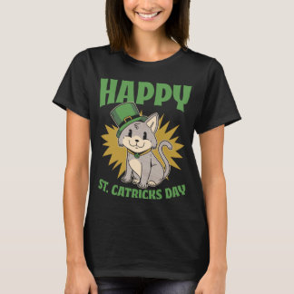 St Patricks Day Leprechaun Cat  Patricks Day T-Shirt