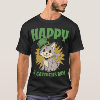 St Patricks Day Leprechaun Cat  Patricks Day T-Shirt