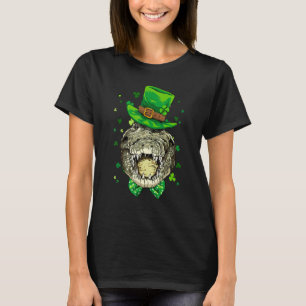 St Patrick's Day Leprechaun Crocodile Gators Shamr T-Shirt
