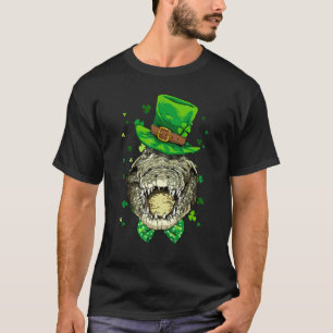 St Patrick's Day Leprechaun Crocodile Gators Shamr T-Shirt