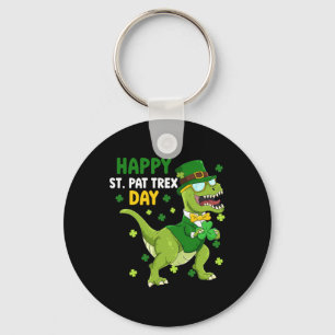 St Patricks Day Leprechaun Dinosaur Dino Happy St  Key Ring